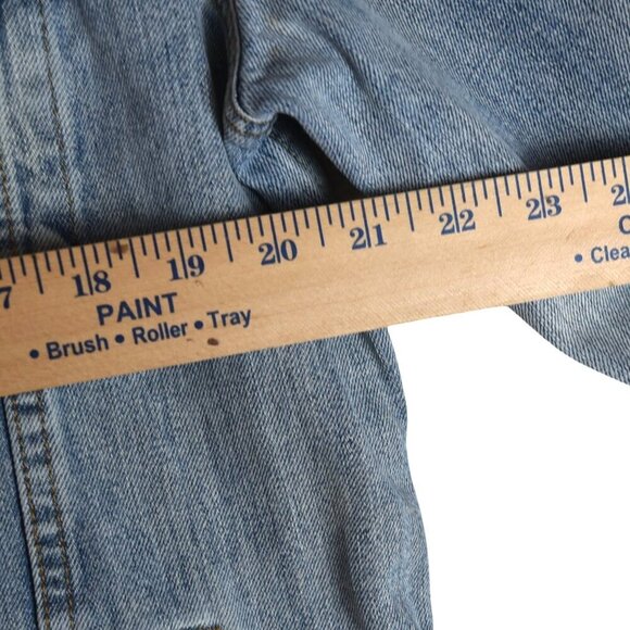 Levi's Light Distressed Wash Denim Trucker Jean Jacket Large - Picture 8 of 11